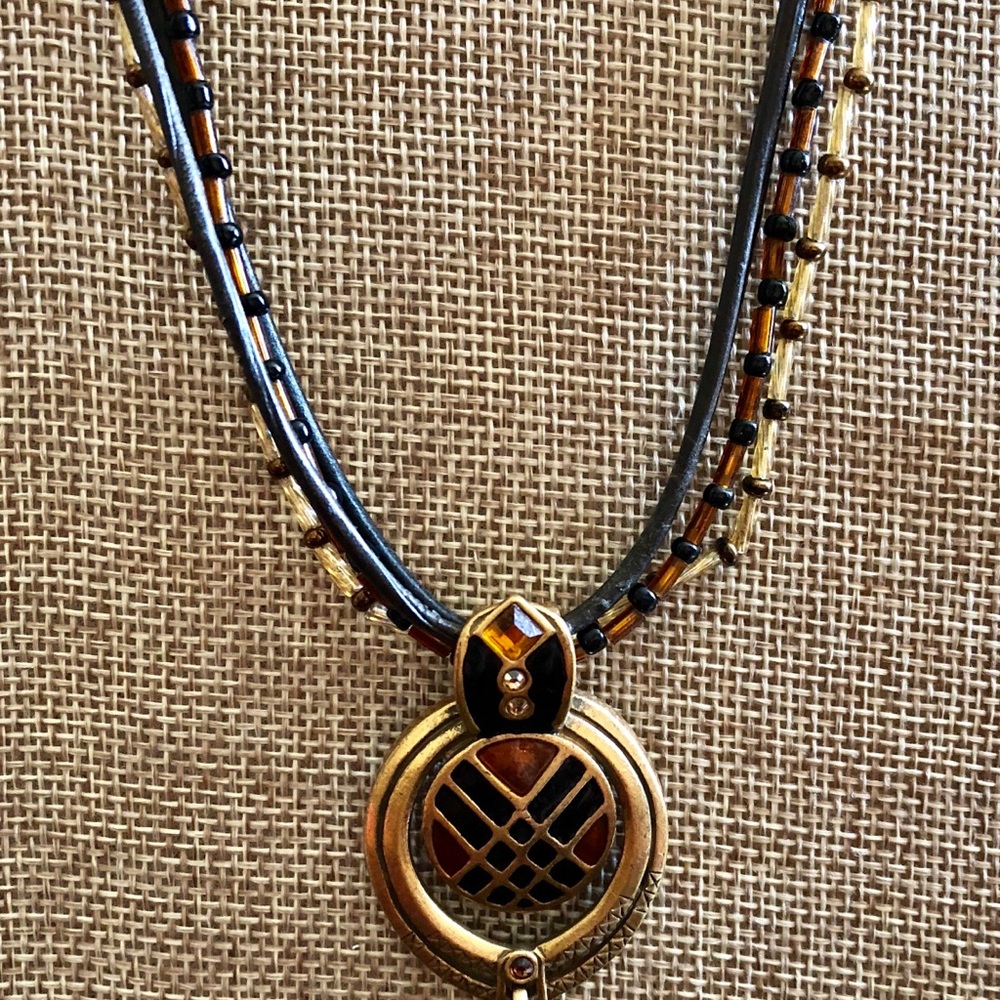 Chico’s Antique Gold Tone 11” Necklace 6-Strand